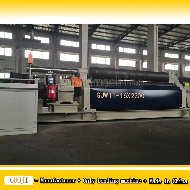 
bending plate metal hydraulic electric three roller plate bending machine guojimachine 