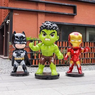 Outdoor Decoration Park Decoration Action Figures Life Size 4ft Cartoon Hero Marvel Cartoon Figure Statue