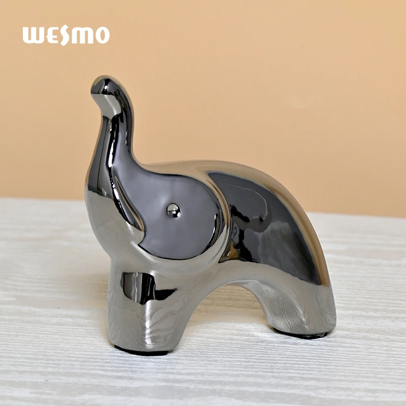 Electroplated Ceramic Elephant Ornament Home Decor Items Cabinet Living Room Table decoration statue