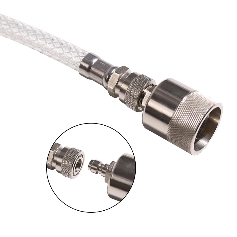 Clear NO2 Gas Refill Hose Adapter for Nitrous Oxide Cylinder Whipped Cream Chargers Dispenser Food Grade