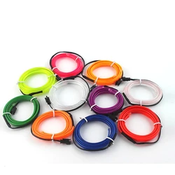 car interior el wire ambient led light strip car el wire light cold  el light for car