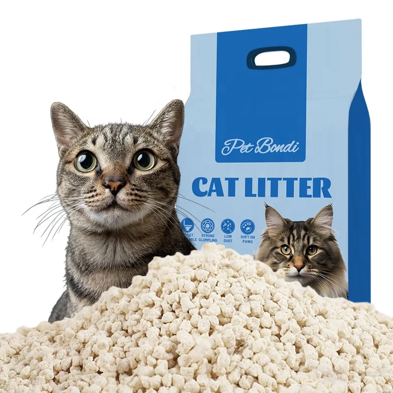 New Style Odor Controlling Cat Litter Natural Pea Fiber Plant Degradable 5 Flavors Tofu & Different Clumping Options