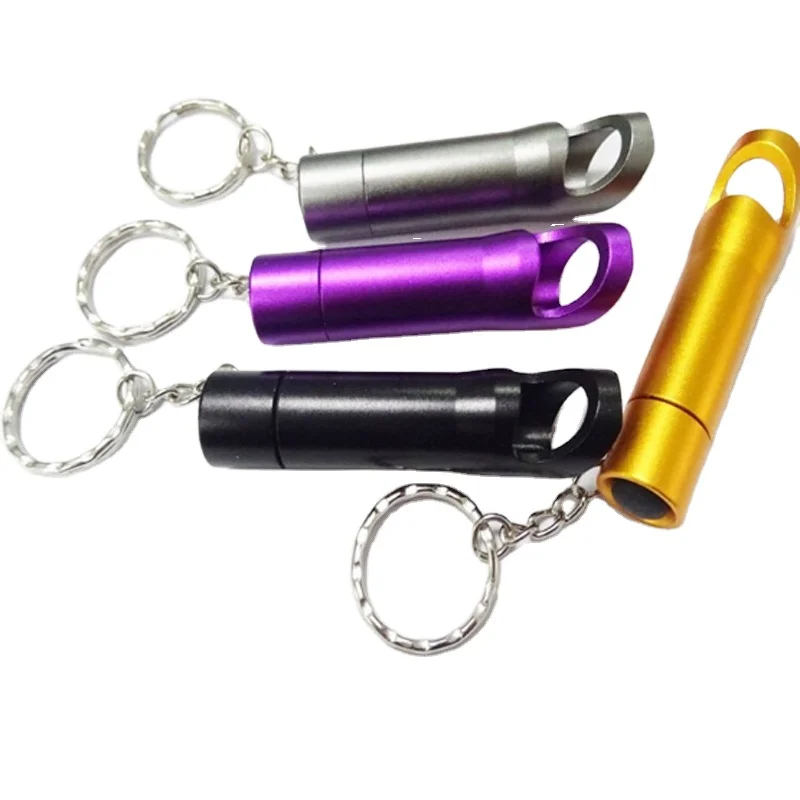 Fashion Mini LED Flashlight Aluminum bottle opener key chain for promotional gifts