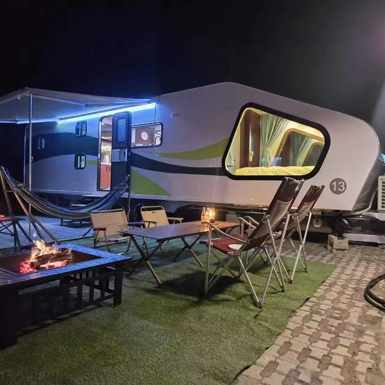 Modern Design Nice Quality Luxury Large Travel Trailer Rv Camper   Trailer caravan