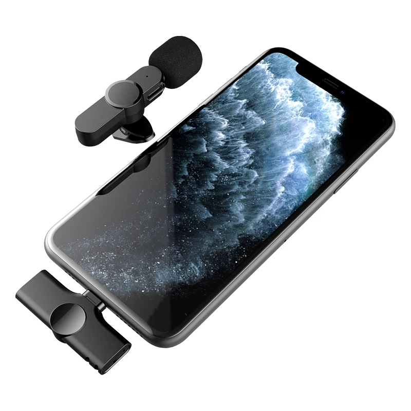 Clear Sound Omni-Directional Portable Light Adjustable HD Mic Microphone with Anti Spray Sponge  For Video Tik  Tok Live Show