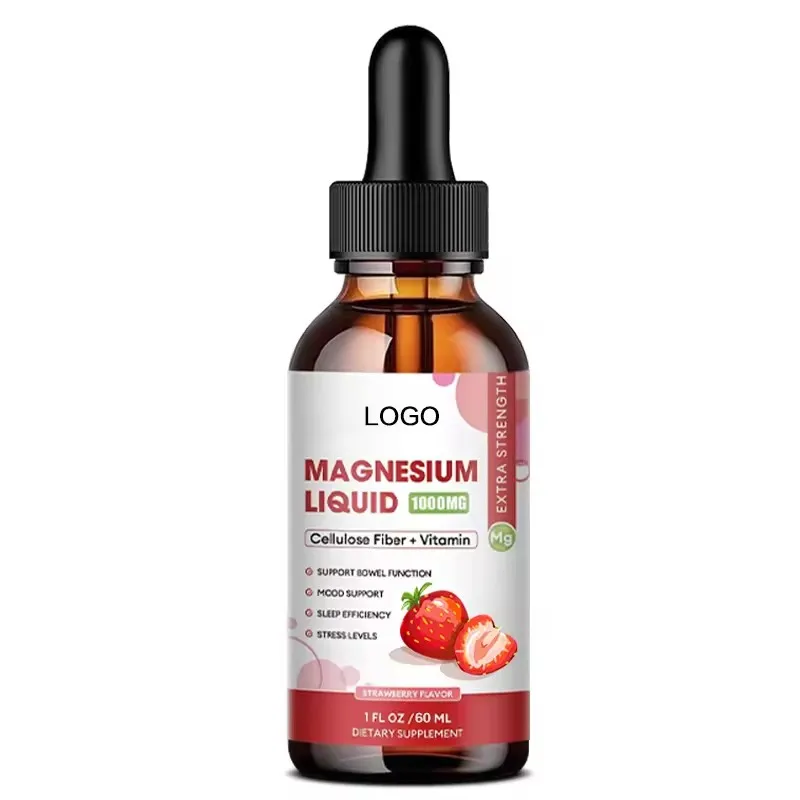 Ingestible Magnesium With Cellulose Fiber &Vitamin Liquid Drops Sleep Improvement Products Dietary Supplement For Mood Support