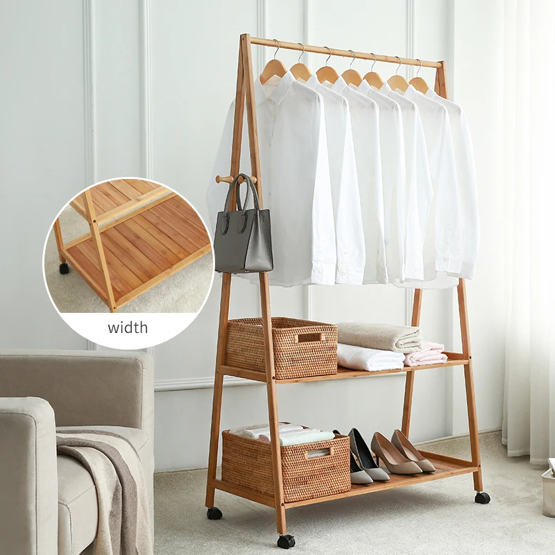 New design style high quality modern furniture bamboo bathroom hand coat rack cloth hanger stand in living room