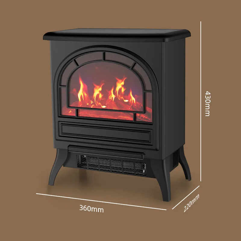 1800W Remote Control Small Space Flame Fireplace Fan Heater 3D Electric Fireplace