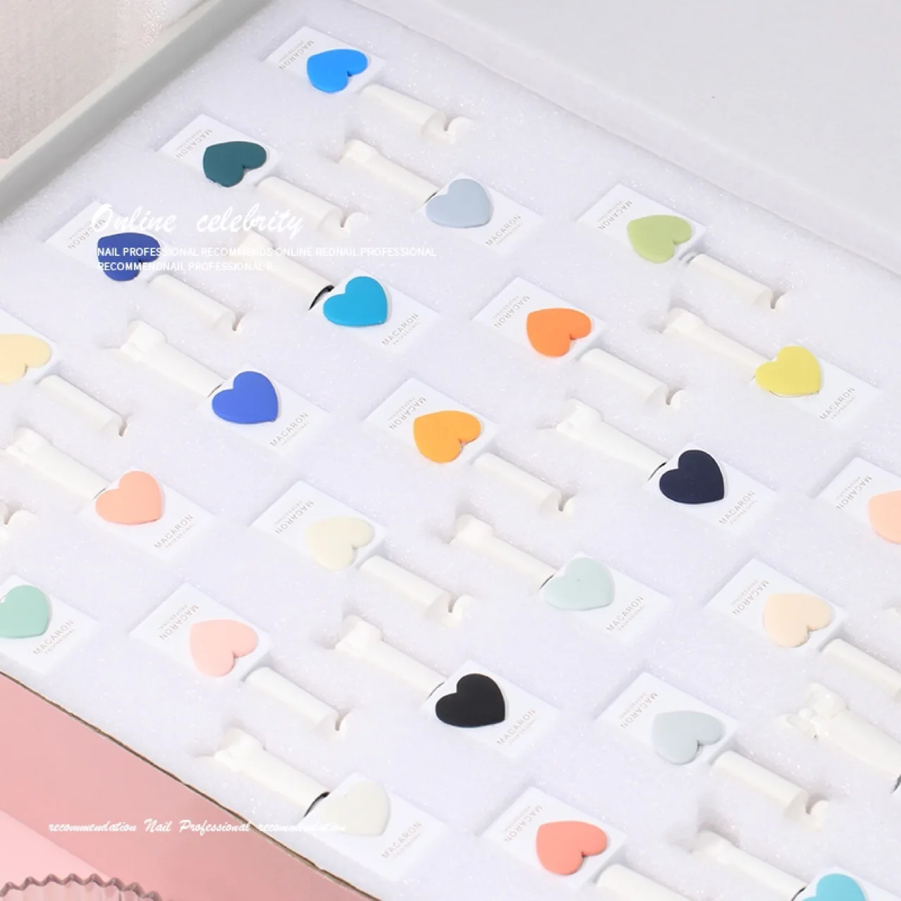 OEM Wholesale Supplies Vegan Gel Nail Polish Heart Bottle Nail Gel Private Label Gel Nail Polish Set Box 58color