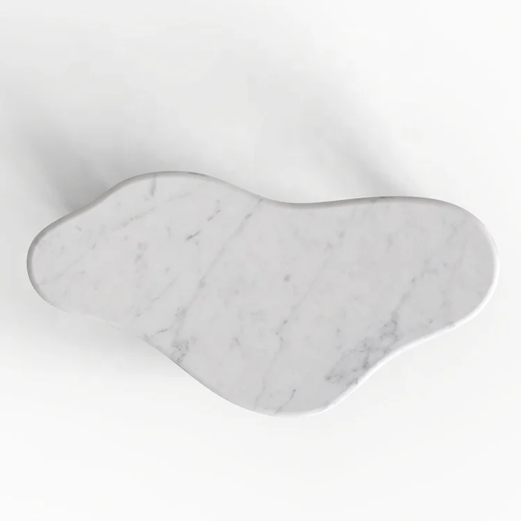 Elephant Home Furniture Fancy Marble Contemporary Flower White Cloud Coffee Table