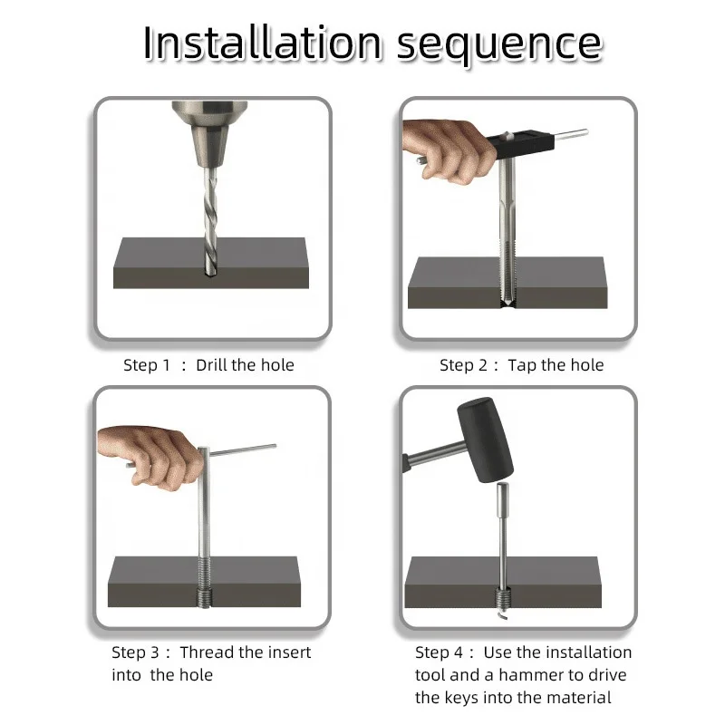 UNF Threaded Insert Stainless Screw Furniture Threaded Inserts Fasteners Machining Services