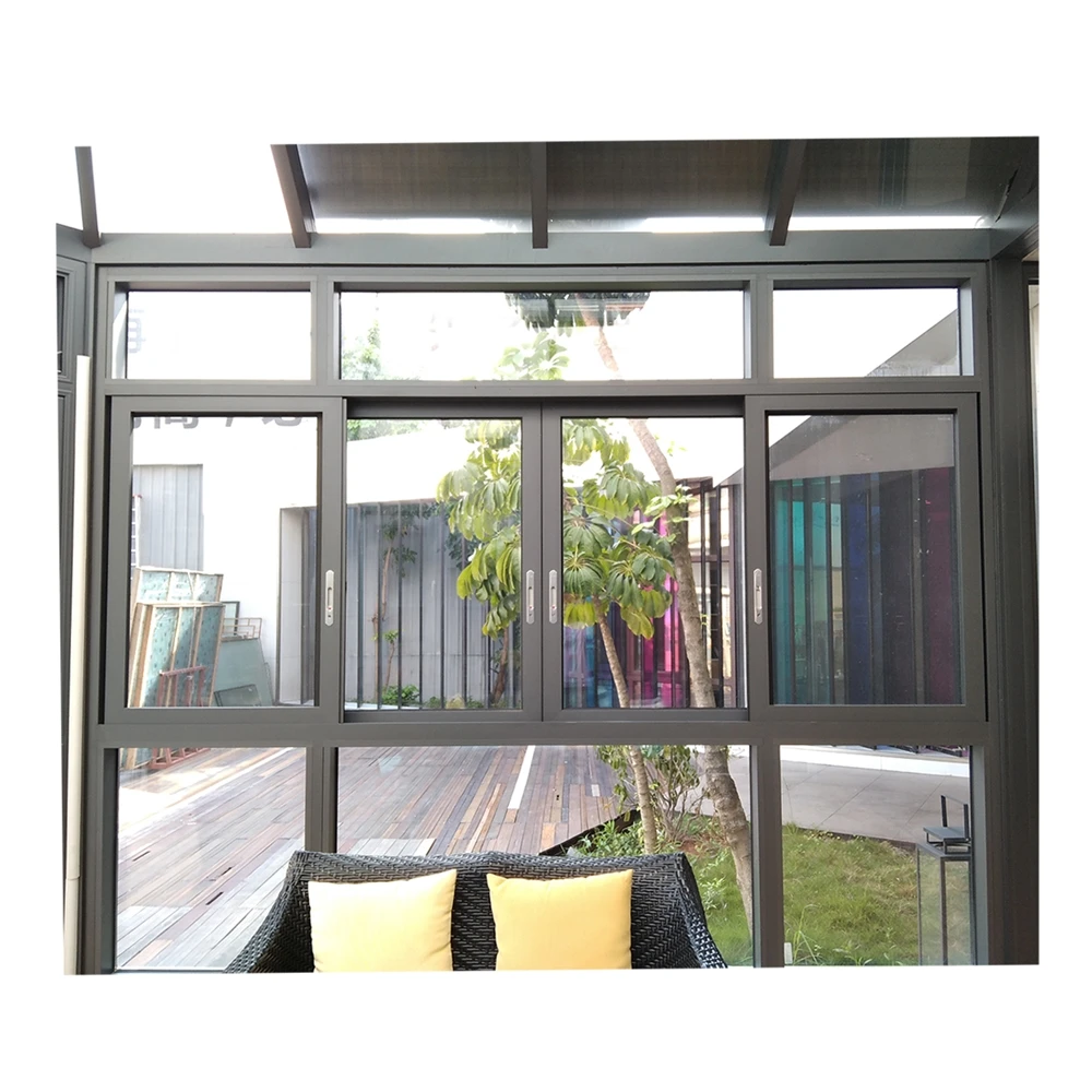Factory Supplier Villa Window Models Aluminum Double Tempered Glass Windows Safety Price Bedroom Sliding Window