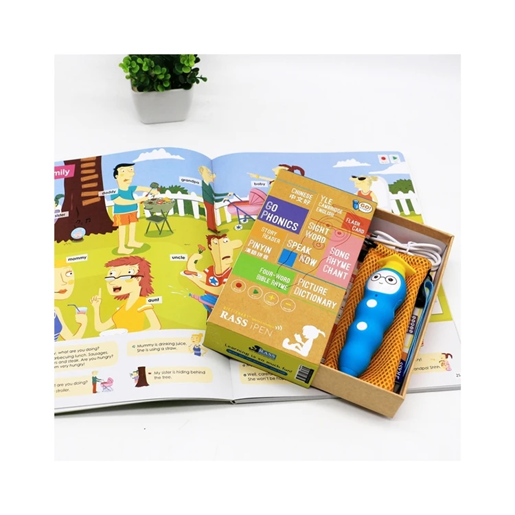 Kids english word easy learning with talking pen reading audio books for kids
