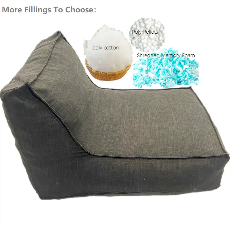 Classic Sofa Chairs Cover Lazy Lounger Bean Bag Home Soft Cozy Single Chair Durable Furniture Lounge for Kids and Adult