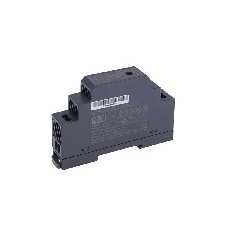 Original MEAN WELL HDR-15-15 15W Ultra Slim Step Shape DIN Rail