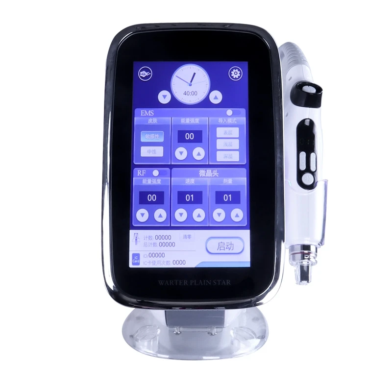 Trending products facial RF +EMS+ nano microneedle mesotherapy vacuum needless injector pistola de mesoterapia mesogun injector