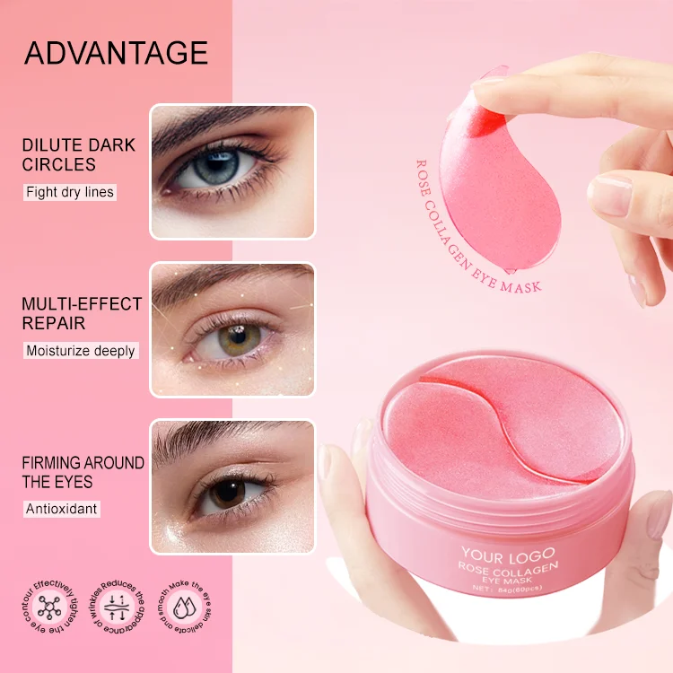 all skin types Hydrolyzed Collagen under eye patches custom logo custom logo eye gel patch under eye patches for puffy