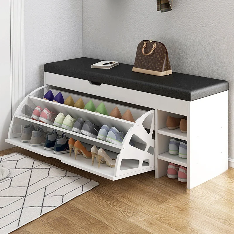 Nordic wood shoe cabinet shoe racks cabinet storage organizer