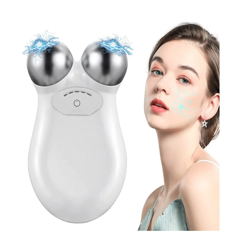 portable EMS 3D  Lifting Tighten Wrinkle Removal Face Massager, Electric Micro-current Vibration Y Shape Toning Device