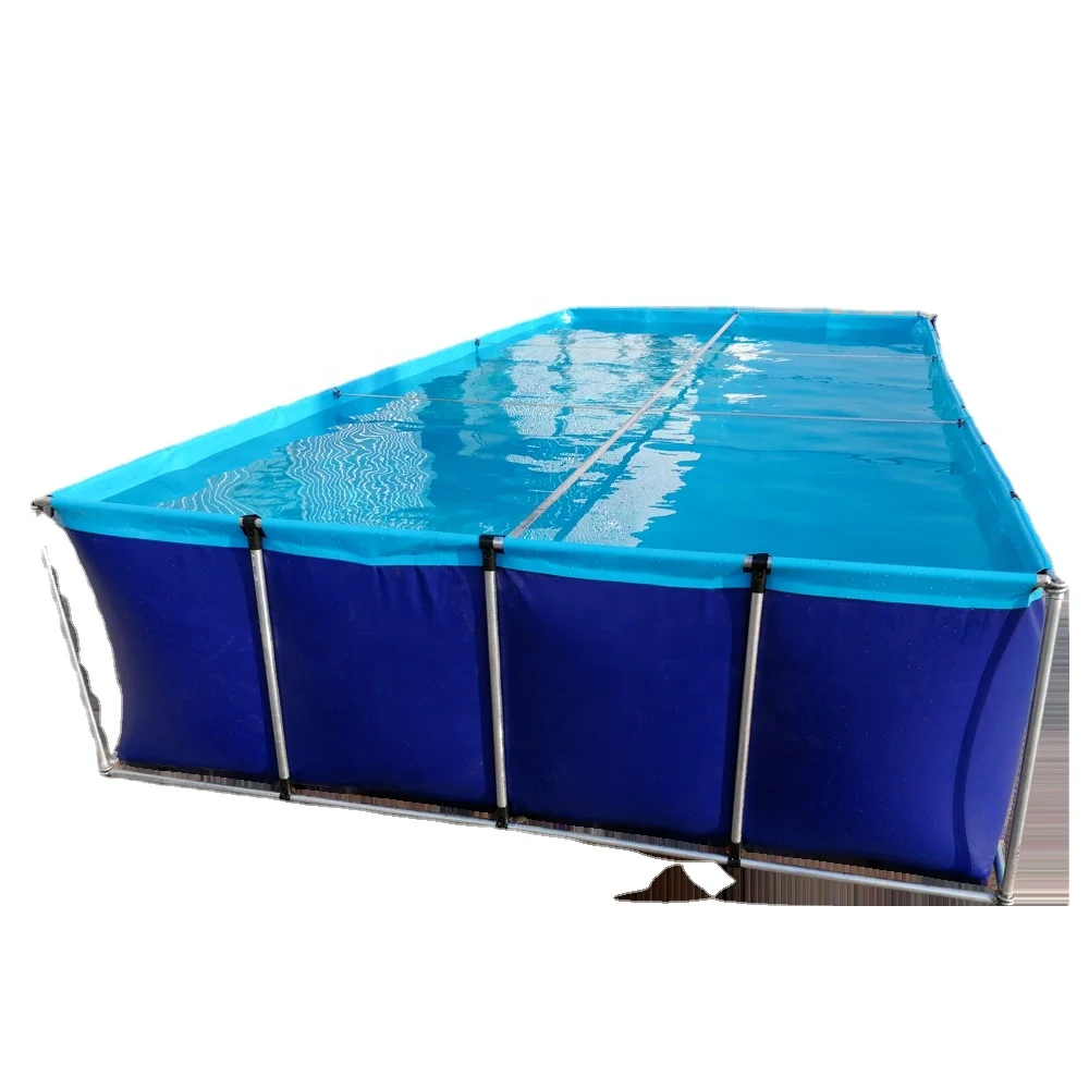 High Density Fish tank Farm Breeding Large Capacity Galvanized Pipe Fish tank Tarpaulin Fish Pond Farm