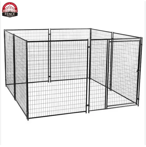 6 ft x 10 ft x 10 ft Black Modular Welded Wire Dog Kennel