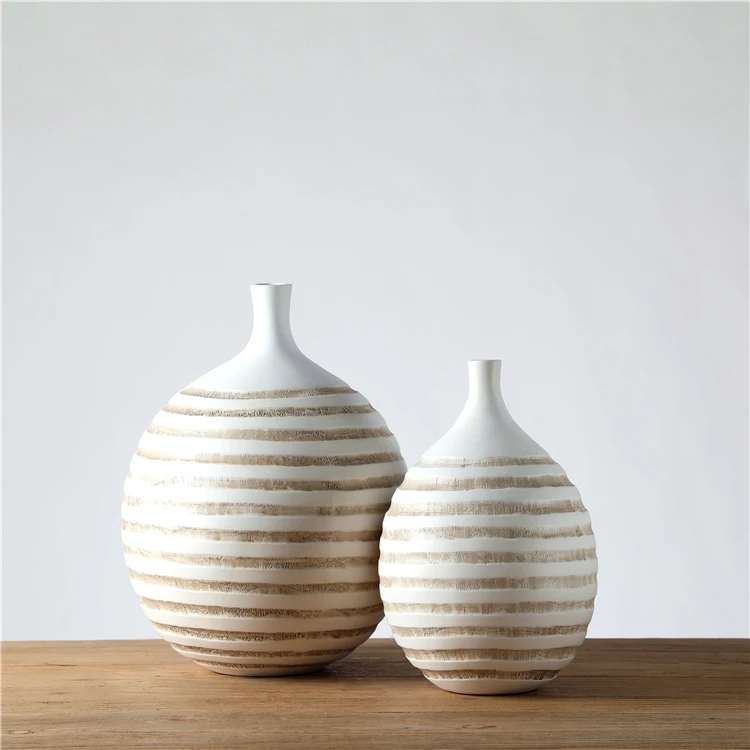 Hot selling european style white resin table flower vase for hotel decoration