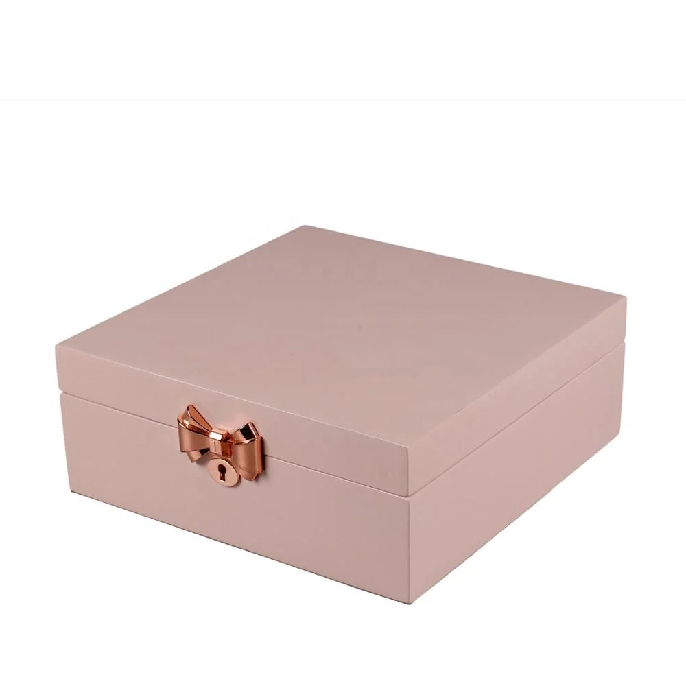 Luxury Wooden Musical Gift Jewelry Storage Box With mirror