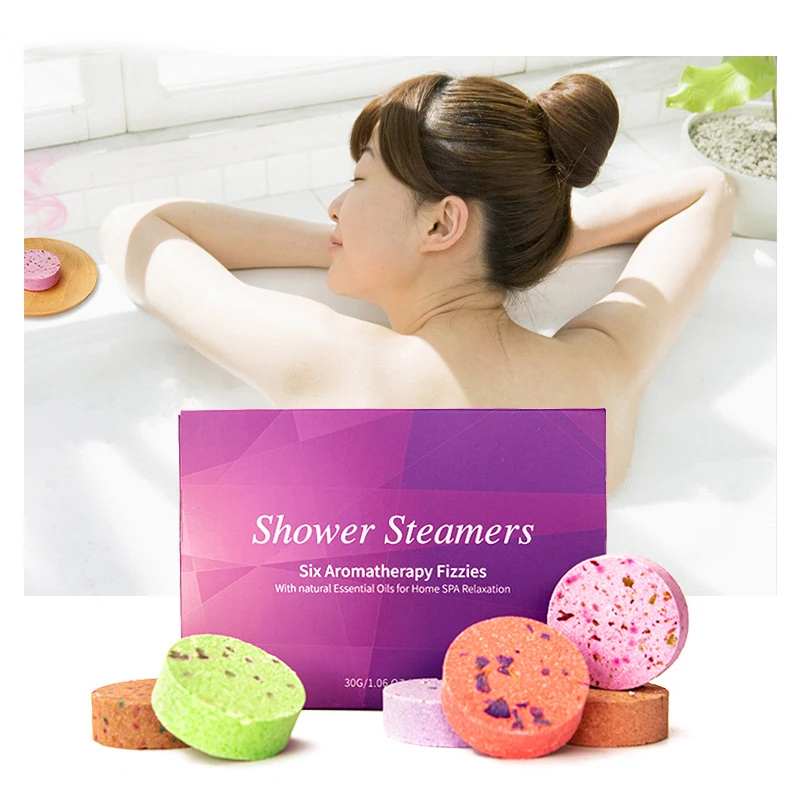 OEM Custom natural organic Shower Tablet fizzi Relax Natural Aromatherapy lavender Shower Steamers