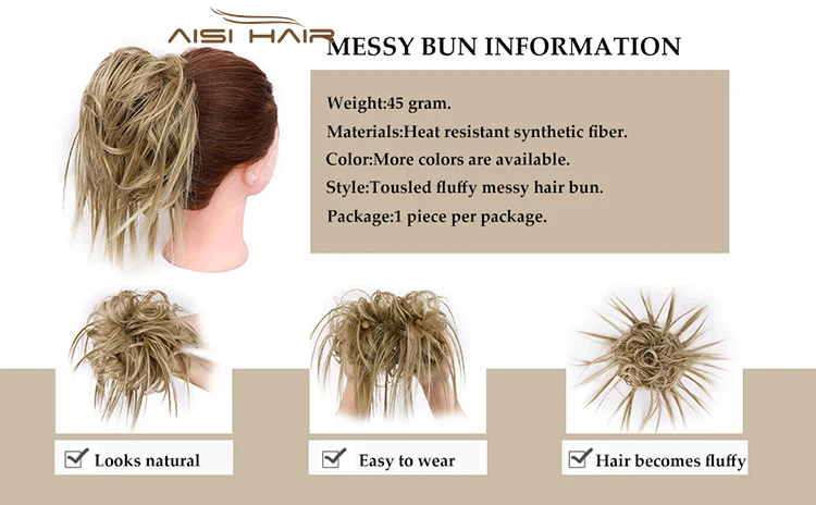 Aisi Hair смешанный коричневый блонд шиньон кудрявый пучок эластичная лента резинка для конского хвоста удлинитель волос