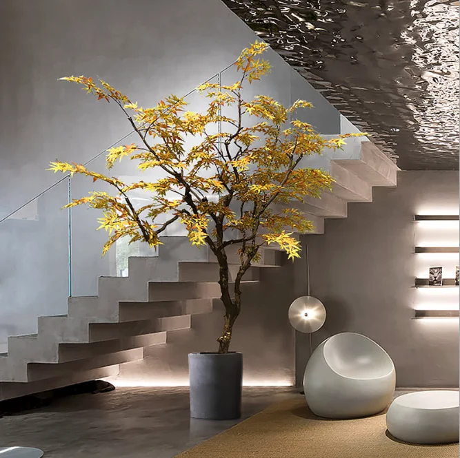 Exportable small artificial maple trees bonsai for project decoration