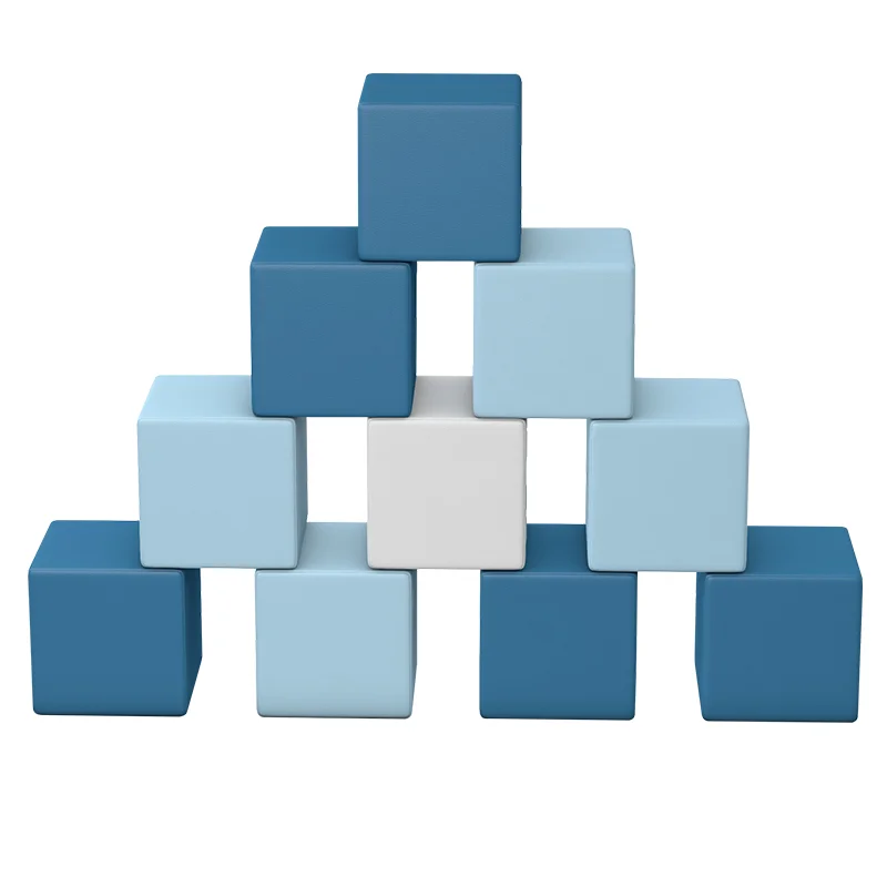 Yocolor factory PU leather Kids indoor soft play magnet blocks cube alphabets numbers  soft play area playground for kids