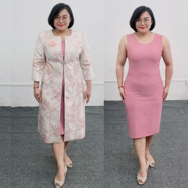 African Women Plus Size Women Church Two Pieces Set Skirt Middle aged Women Satin Elegant Dress For Fancy Event