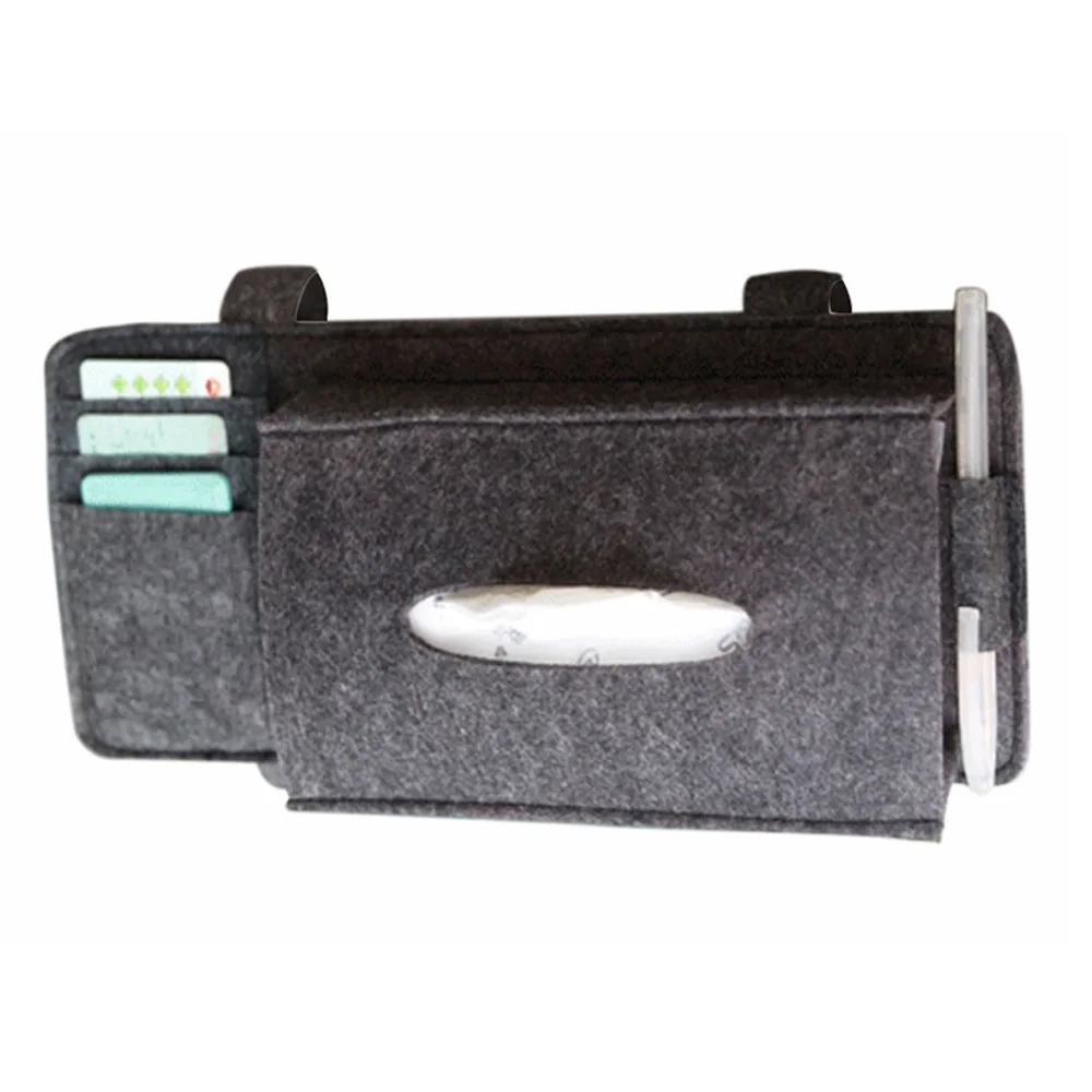 Car Hanging Felt Tissue Box Car Sun Visor Tissue Box organizer