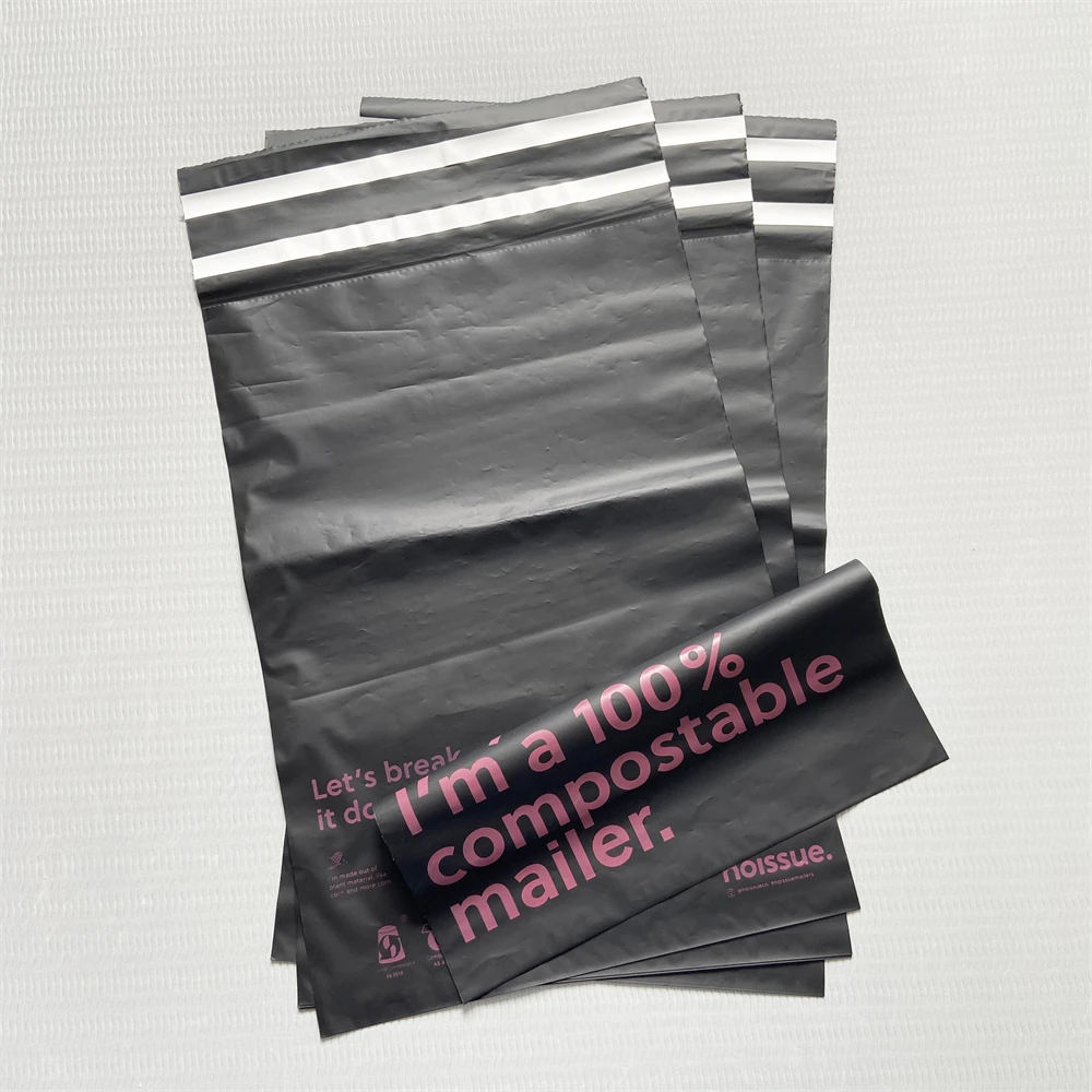 100 Biodegradable Corn Starch Courier Bag Single Tape Clothing Express Mailers Shipping Mailing Bags For Shoes Clothes