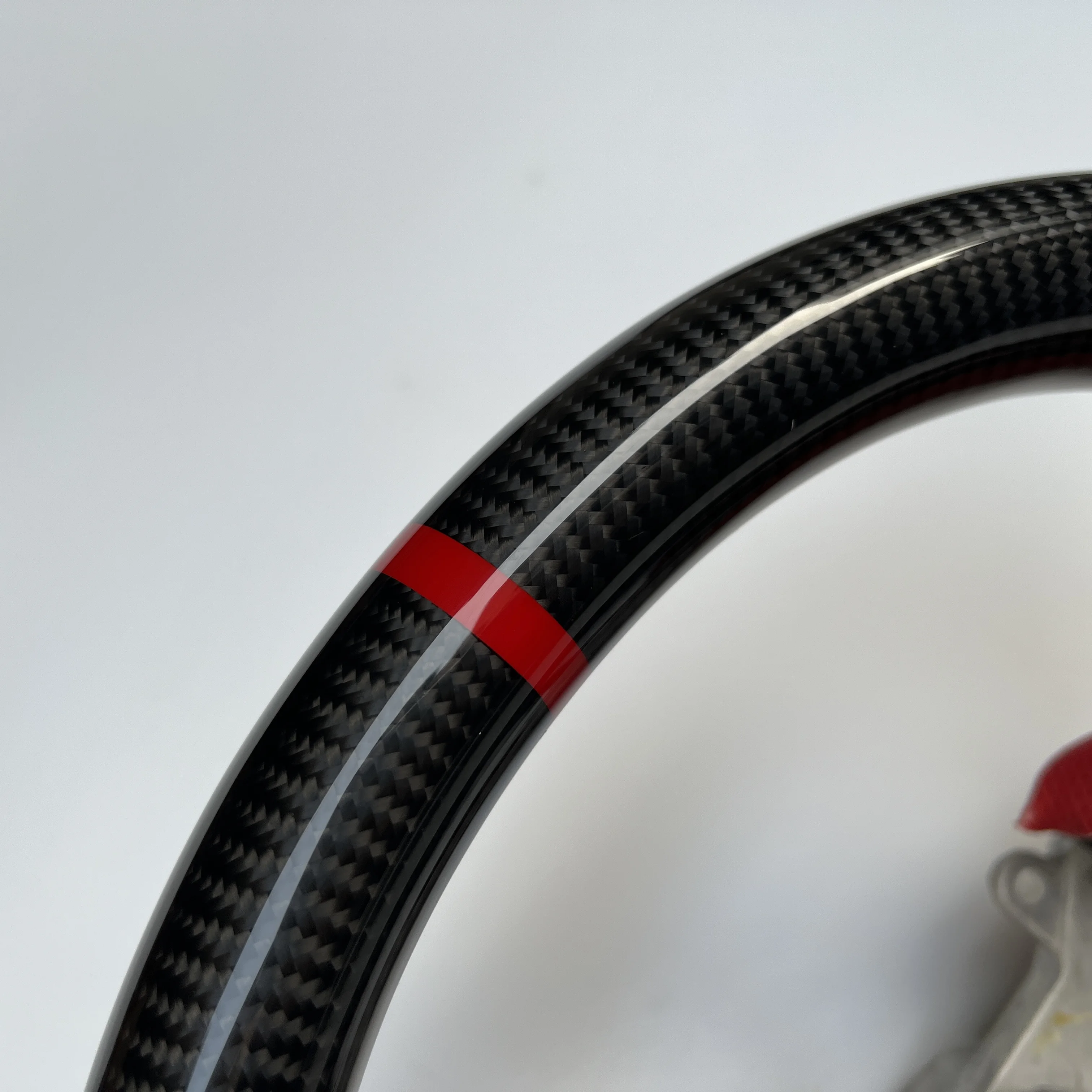 Hot sell best price custom civic carbon fiber steering wheel red perforated steering wheel for civic 2016+ 10th gen