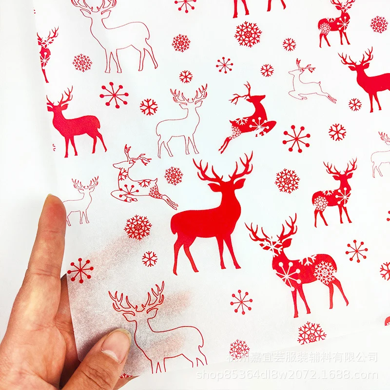 Custom Five-Pointed Star Printing Gold Logo Stamping Tissue Wrapping Paper For Christmas Gift Packaging