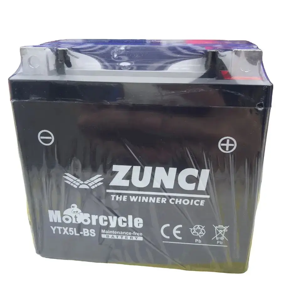 factory sale motor accessories Zunci battery 12n9L-BS for Honda Kawasaki charger start battery