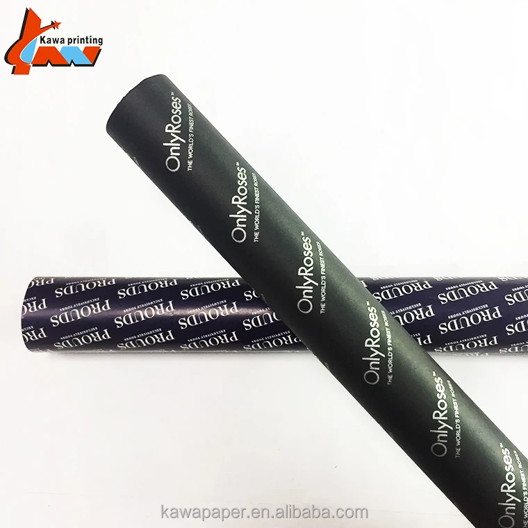 Black 80gsm cheap high quality eco friendly wood pulp cotton rice tissue water resistant flower gift wrapping paper