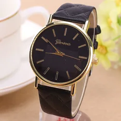 Geneva watch custom name watches PU belt lady clasp for watch wholesale