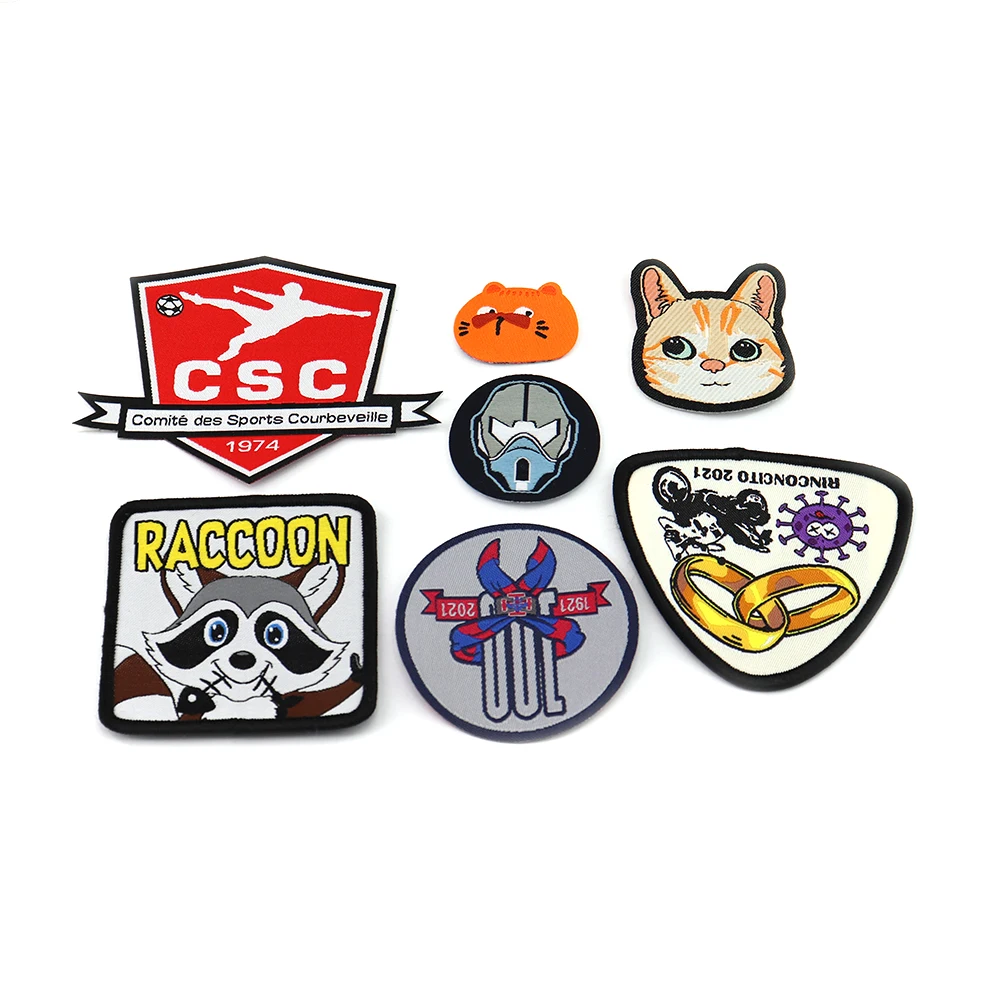 Высокое качество Персонализированная бирка этикетка для одежды тканая Марка патч-этикетка обуви