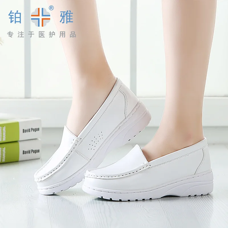 High Quality Low Price White Nursing Shoes Woman Nurse Leather Shoes Medical Shoe
