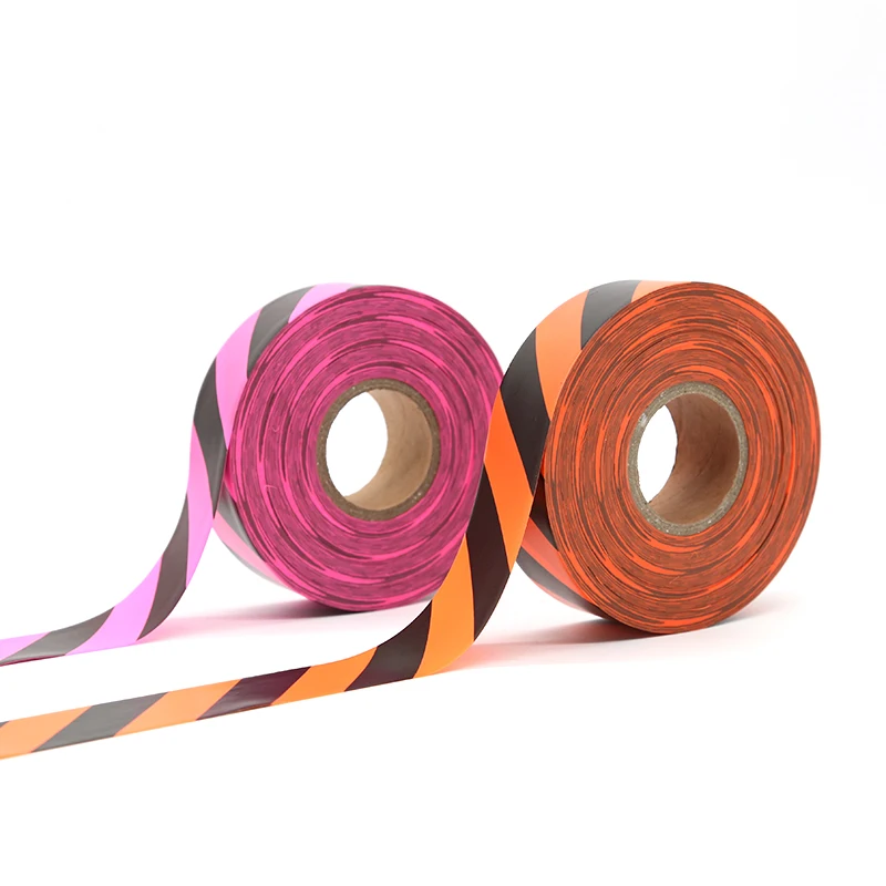 PVC fluorescent non-adhesive survey flagging tape