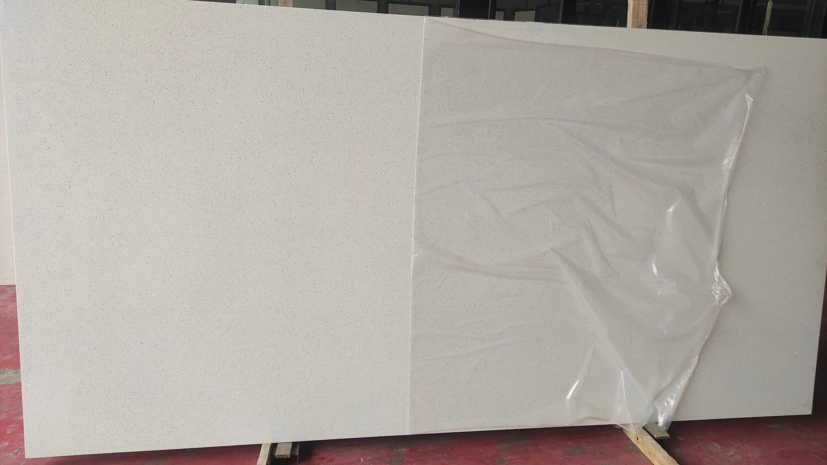 Polished White Mirror Quartz stone quartz white galaxy sparkle Wholesale Price Artificial Marble Stone Veneer for countertops