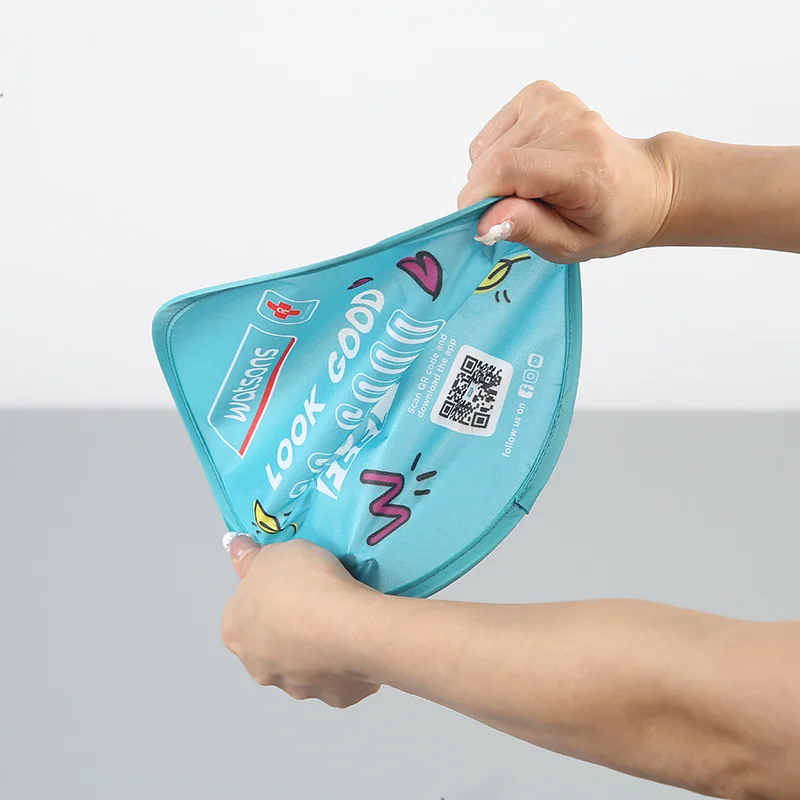 Free Design Service Customized Nylon Folding Hand Fan Foldable Outdoor Flying Disc