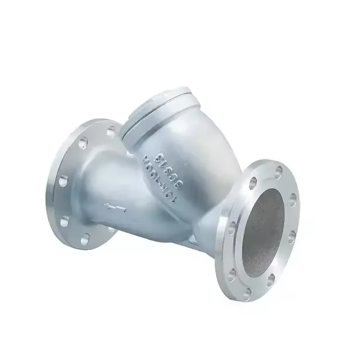 Dn100 Low Pressure Jis Flange Stainless Steel water flow control valve Y-strainer For Protect Pumps