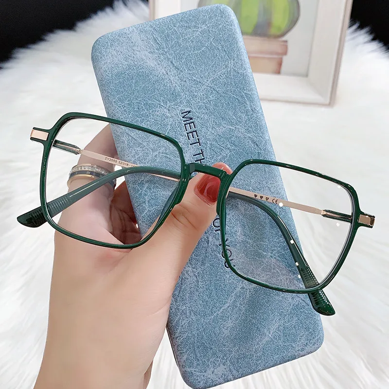 Wholesale Transparent Blue Rectangle Eye Glasses Optical Frame Spectacle Pc Cheap Optical Eyeglasses Frames