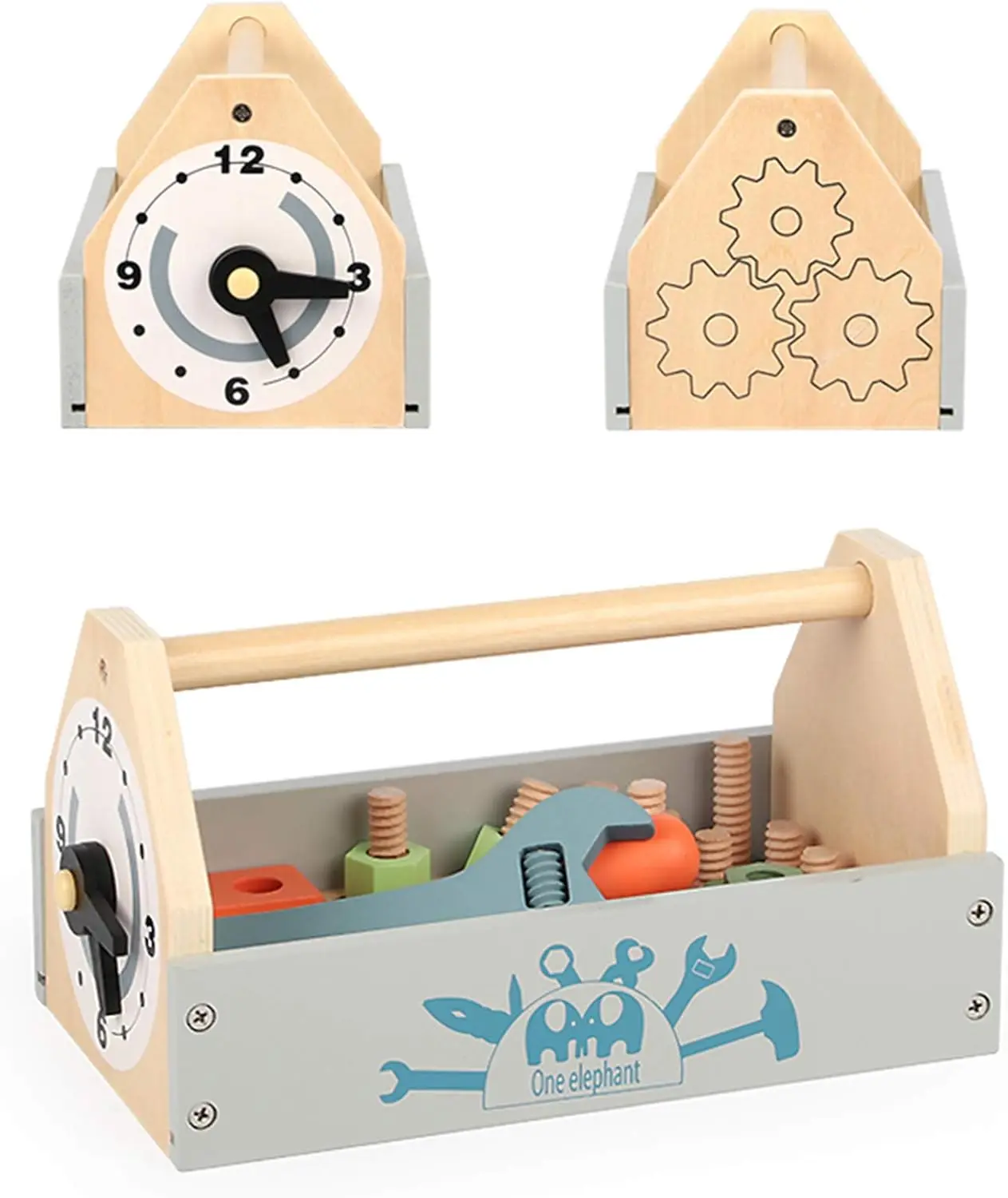 Wooden Tool Toy Toolbox Toddler Educational Construction Kids Toys Play Accessories Set Creative Gift for Up Boys Girls