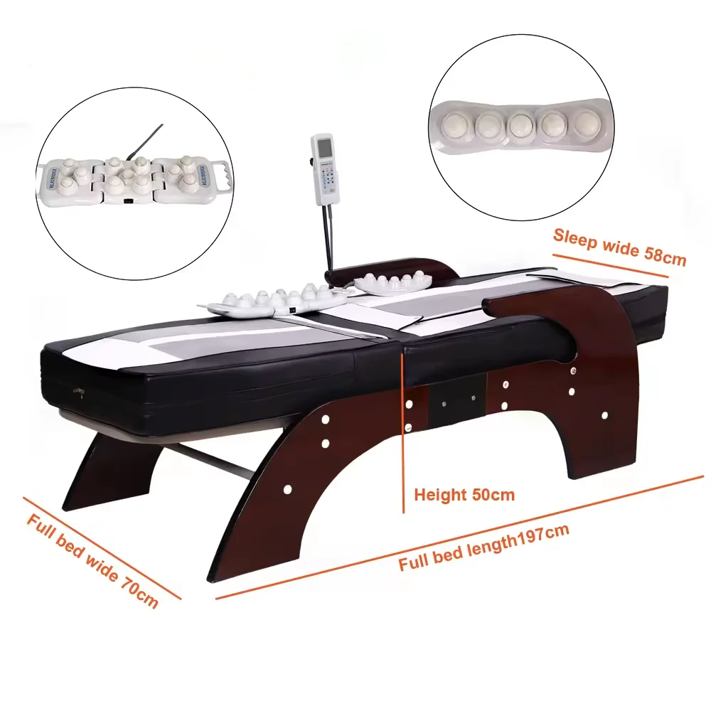 Nugar Best N4 Bed Electric Japan Thai Cheap Price Modern Full Back Whole Body Thermal Jade Roller Massage Table Bed