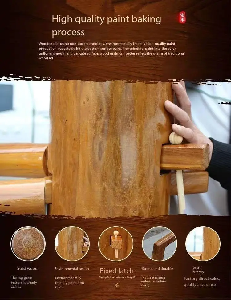 Bruce Lee IP Man Kung Fu Wing Chun Wooden Man Pile Chinese Martial Arts Gym Combat Training Fitness Suction Cup Style Floor Pile