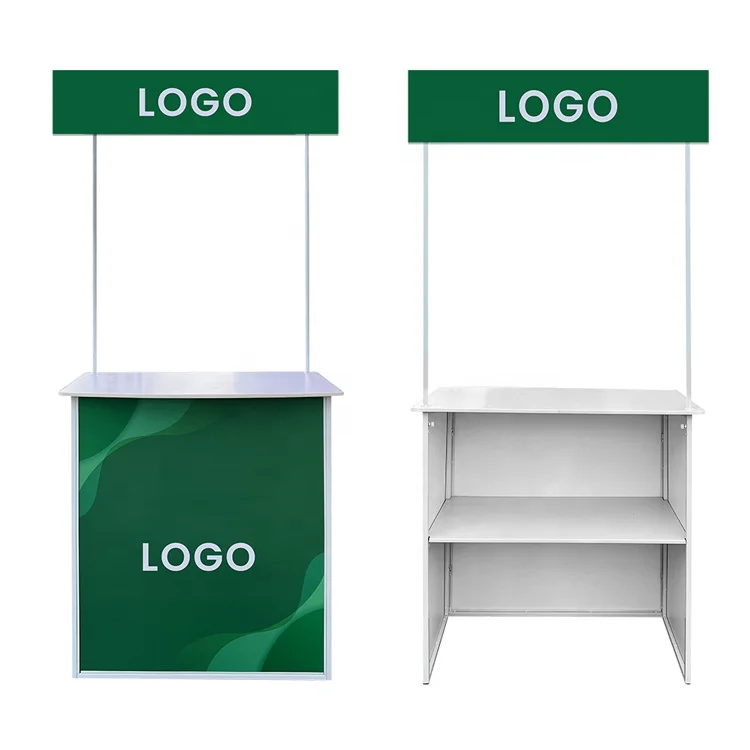 2024 Cheap Promotion Counter Table Kiosk Trade Show Display Supermarket Demo Pop up Booth